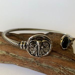Elephant open bracelet